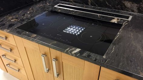 What is a downdraft extractor? - DIY Kitchens - Advice Downdraft Extractor, Kitchen Hob, Diy Kitchens, Laminate Worktop, Home Wine Cellars, Electric Hob, Kitchen Island Ideas, Kitchen Prices, Kitchen Quotes