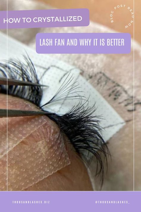 HOW TO CRYSTALLIZED LASH FAN AND WHY IT IS BETTER Some lash artists are asking about what are crystallized fans, how to make the perfect lash fans, and more about it. So, I'll teach you how to crystallize lash fans and why you should do it in today's blog. Crystallizing your fans is a great technique to learn. I'll show you a couple of tips and tricks on how to speed up your time while you're lashing. How To Make Lash Fans, Lash Fan, Lash Fans, Under Eye Patches, Lash Products, Eye Patches, Lash Extension, Eye Lashes, Lash Artist