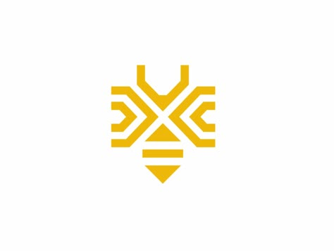 Bee Digital by Sergio Joseph on Dribbble Hive Logo, Bee Outline, Plan Bee, Logo Bee, Bee Icon, Honey Logo, Bee Hive Plans, Bee Logo, Beauty Salon Business Cards