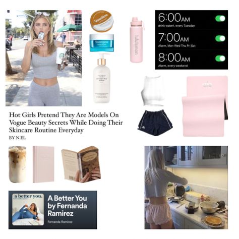 Model Daily Routine, Good Morning Routine Healthy, Daily Aesthetic Routine, Vanilla Girl Morning Routine, Model Morning Routine, Wellness Morning Routine, Summer Morning Routine Aesthetic, Daily Routine Aesthetic, Lifestyle Reset