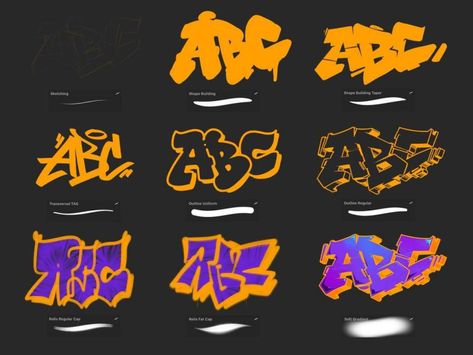 Types Of Graffiti, Procreate Graffiti, Free Brushes For Procreate, Free Graffiti Fonts, Procreate Downloads, Alphabet Graffiti, Font Love, Best Procreate Brushes, Free Brushes