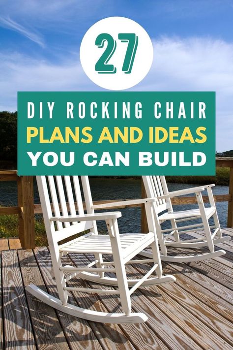 A rocking chair is helpful when you need to relax or if you have a baby so you should have one at home. To help you with this, we put together 27 DIY rocking chair plans so that you can make the most well-fitted and comfortable one. Modern Rocking Chair Plans, Wooden Rocking Chair Design, How To Build A Rocking Chair, Diy Wooden Rocking Chair, Rocking Chair Plans How To Build, Diy Rocking Chair Plans, Rocking Chair Diy, Rocking Chair Redo, Rocking Chair Woodworking Plans