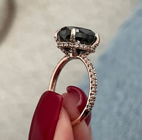 DianaBlackIce - Etsy Rose Gold Black Diamond Ring, Unique Black Diamond Engagement Ring, Gold Black Diamond Ring, Black Diamond Solitaire Ring, Gothic Engagement Ring, Rose Gold Black Diamond, Black Diamond Earrings Studs, Black Diamond Solitaire, Black Diamond Studs