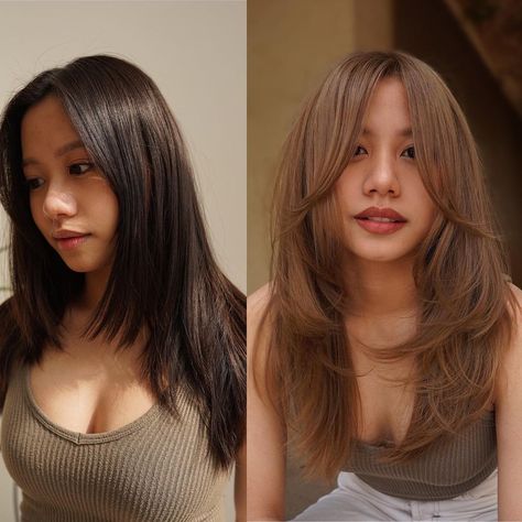 Hairstyle Ideas For Long Hair, New Long Hairstyles, Feathered Layers, Ideas For Long Hair, Long Haircut, Oval Face Haircuts, Framing Layers, Long Layered Haircuts, Colour Ideas