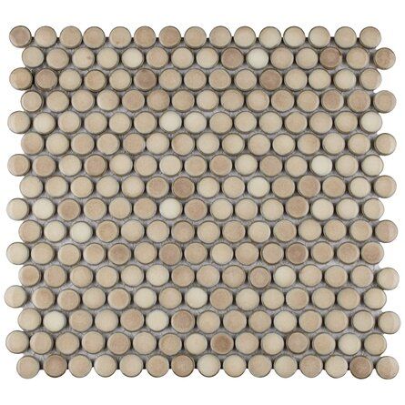 Penny Round Mosaic, Penny Round Tiles, Penny Tile, Penny Round, Round Tiles, Merola Tile, Porcelain Mosaic Tile, Tile Projects, House Tiles