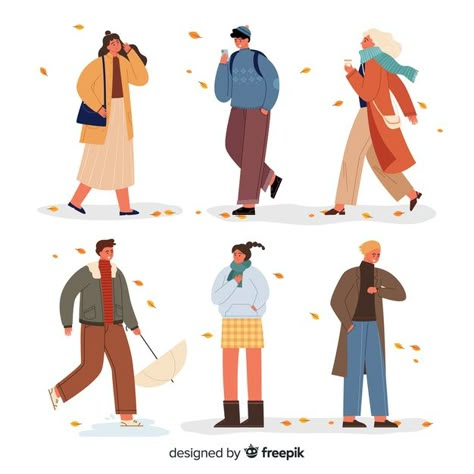 People wearing autumn clothes illustration Free Vector | Premium Vector #Freepik #vector #people #design #autumn #art Vector Illustration People, Clothes Illustration, People Design, Flat Design Illustration, Vector People, 캐릭터 드로잉, Autumn Clothes, People Illustration, Autumn Art