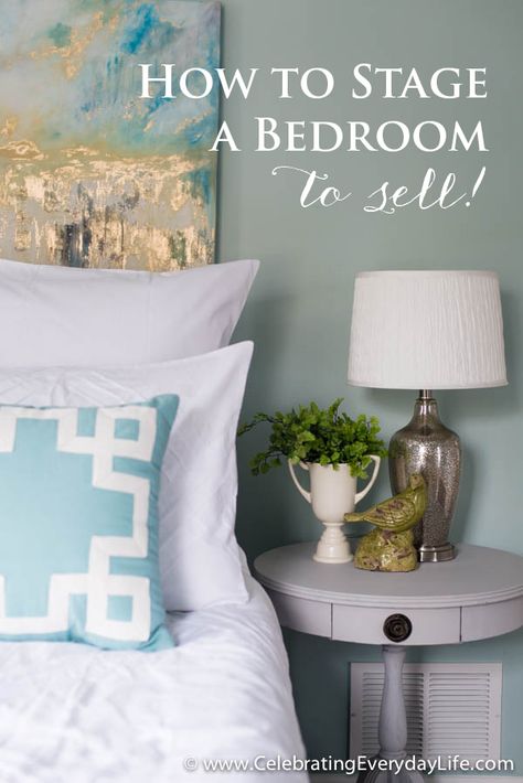 How to Stage a Bedroom to Sell!! 1000 Lifehacks, Easy Home Improvement Projects, Home Staging Tips, Sell My House, Home Selling Tips, Up House, Selling Your House, American Crafts, Home Hacks