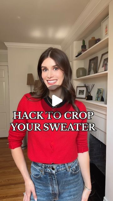 Rebecca Kahane Pankow on Instagram: "How to crop your sweater part 2. Will you be trying this method?" How To Wear Cropped Sweaters, Sweater Hacks, Diy Crop Top, Y2k Outfits, Crop Top Outfits, Flight Attendant, Cropped Sweater, Knitted Sweaters, Cover Up