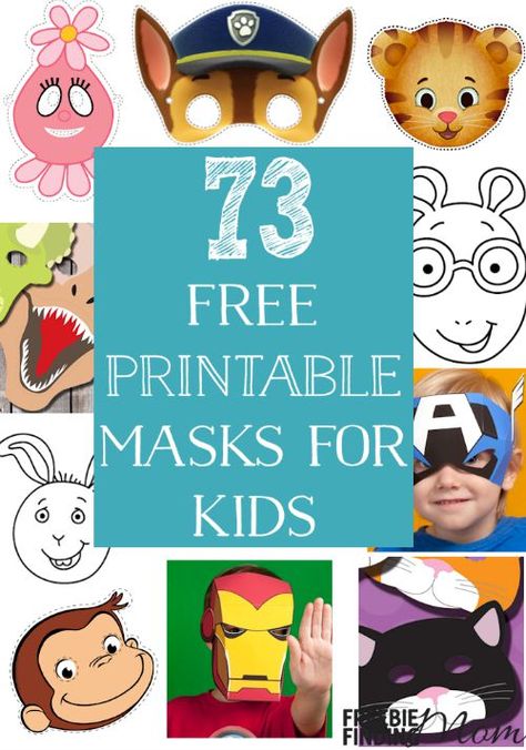 Do your kids love to play dress up and pretend to be a princess or super hero? Here’s a fun yet frugal way for them to quickly transform into their favorite character or animal, download these free printable masks for kids. Here you’ll find masks for Disney characters, Nick Jr characters, animals, and more. Printable Masks For Kids, Character Mask, Masks For Kids, Kids Masks, Printable Masks, Play Dress Up, Dress For Kids, Nick Jr, Rainy Day Activities