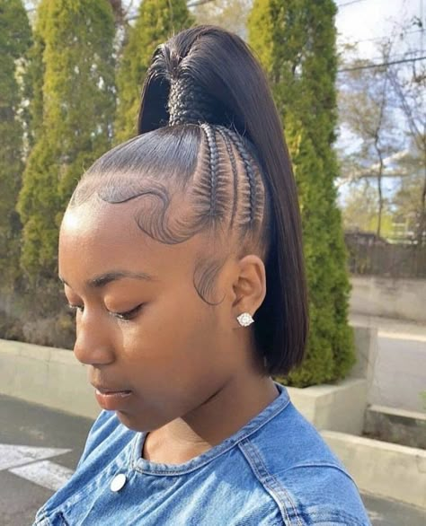 Weave Ponytail Hairstyles, Sleek Ponytail Hairstyles, Black Ponytail Hairstyles, Slicked Back Hair, Girls Hairstyles Braids, Hair Ponytail Styles, Hair Laid, Sleek Ponytail, Ponytail Styles