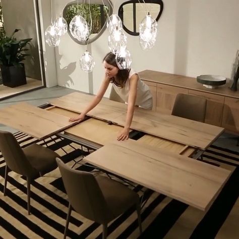 Multifunctional tables👨‍🔧 which one is your fav 🙃 via @germansmartliving & @ozzioitalia Table Tags, Dining Design, Wooden Dining Table, Table Designs, Home Decorating Ideas, Dining Table Design, Wood Working For Beginners, Yanko Design, Wooden Dining Tables