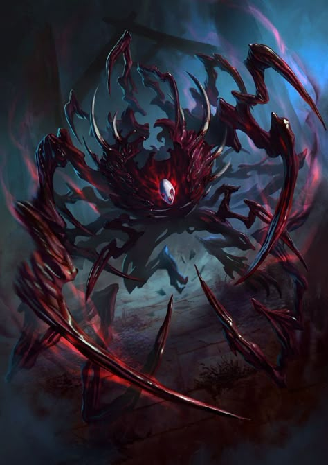 Eldritch Monster Concept Art, Fantasy Beast Art, Dark Monster Art, Fantasy Demon Art, Dark Creatures Monsters, Creatures Rpg, Fantasy Monster Art, Dark Fantasy Creatures, Void Art