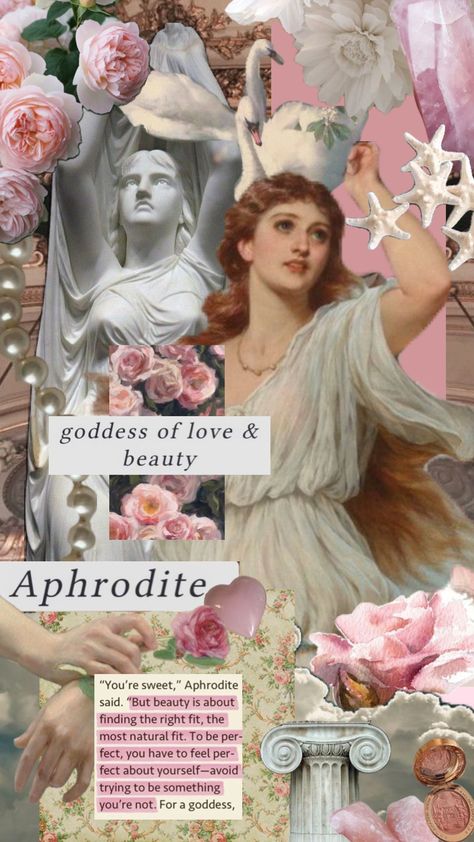 #aphrodite #aphroditeaesthetic #aphroditeisbeautiful #aphroditewallpaper #aesthetic #wallpaper #beauty Aphrodite Iphone Wallpaper, Persephone Aesthetic Pink, Aphrodite Collage, Aphrodite Core, Aphrodite Painting, Lady Aphrodite, Aphrodite Cabin, Greek Goddess Art, Aphrodite Aesthetic