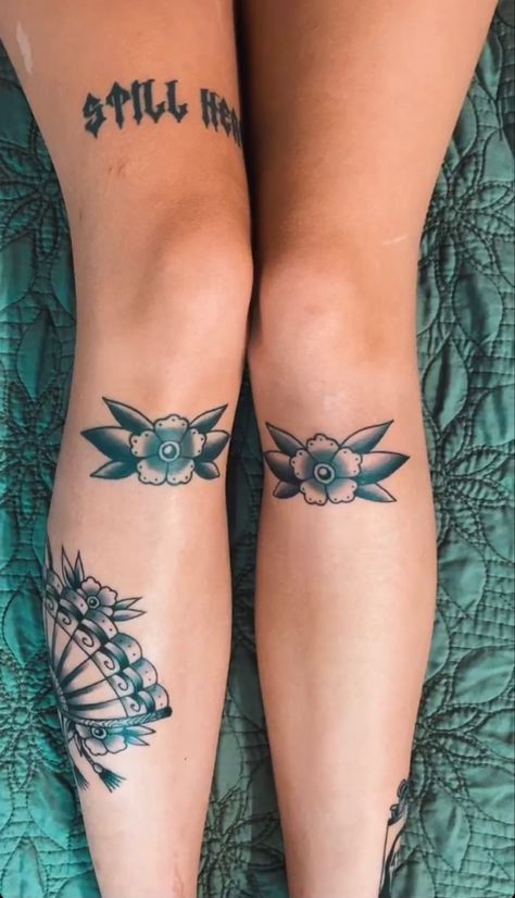 Knee Tattoos, Knee Tattoo, Flower Tattoo, Tattoos, Quick Saves