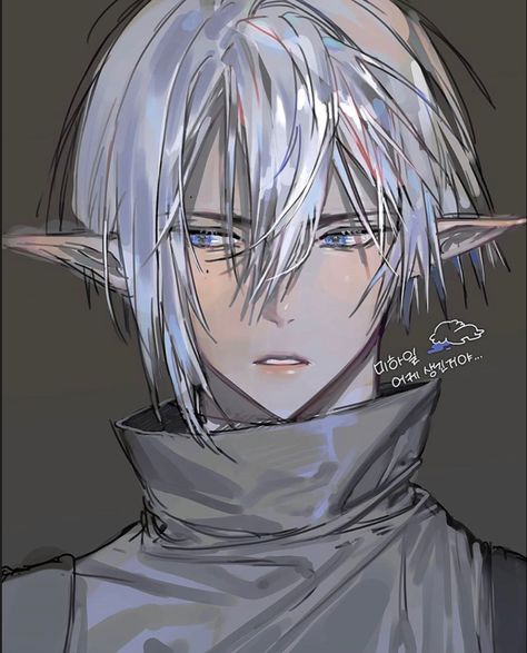 Male Elf White Hair, Elf Aesthetic Male, White Hair Elf Male, Moon Elf Male, Elf White Hair, Elf Oc Male, White Haired Elf, Male Elf Character Design, White Hair Elf