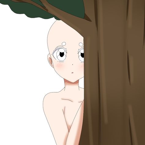 Hiding Behind Tree, Sketch Body, Tree Sketch, Oc Maker, Base Drawing, Body Base, Tree Sketches, Body Base Drawing, Anime Base