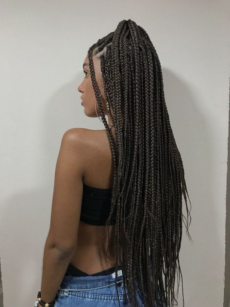 Black Hair Growth, Cool Hairstyles For Girls, Long Box Braids, Girls With Black Hair, Box Braids Styling, Braided Hairstyles Easy, Braids Wig, Box Braids Hairstyles, Black Girls Hairstyles