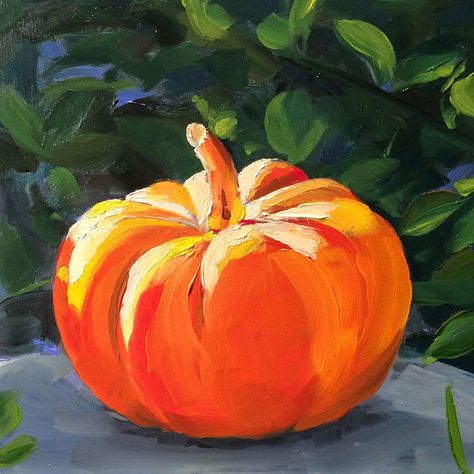 Pumpkins Oil Painting, Paintings Of Pumpkins, Thanksgiving Painting, Fall Still Life, Painting Ideas Halloween, Kim Smith, Thanksgiving Crafts Diy, Fall Canvas Painting, Fall Art Projects