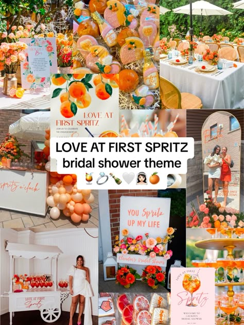 Bridal shower inspo for all the 2024/2025 brides! Share this inspo wi... | Bridal Showers | TikTok Bridal Shower Themed Party, Spritz Shower Theme, Summer Theme Bridal Shower Ideas, Trendy Bridal Shower Themes, Mimosa Themed Bridal Shower Ideas, Mexico Bridal Shower Ideas, Bridal Shower Themes August, Cute Bridal Shower Ideas Themed Parties, Bridal Shower Ideas 2024