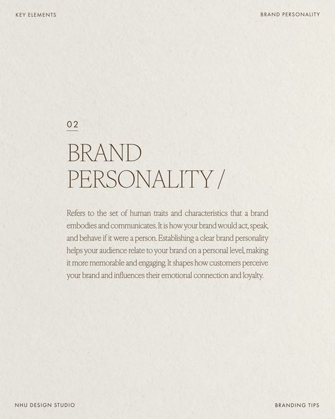 6 key elements of a brand identity ✨ - Brand story - Brand personality - Brand name - Services or products - Verbal identity - Visual identity Each of these elements should work together to create a cohesive and recognizable brand identity that effectively communicates your brand’s values and connects with your audience. If you're establishing a new business or if you're ready to level up your business, head to our bio to fill out the inquiry form ✨ . . . #branding #whybranding #modernbra... Visual Identity Moodboard, Branding Map, Branding Worksheet, Aperitivo Hour, Gallery Branding, Personal Branding Inspiration, Story Brand, Branding Workbook, Personal Branding Identity