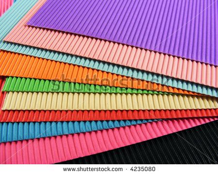 Sheets of colorful corrugated cardboard - stock photo Corrugated Box Design, Material Ideas, Cardboard Rolls, Corrugated Paper, Corrugated Box, Packing Design, Corrugated Cardboard, Craft Paper, Craft Materials