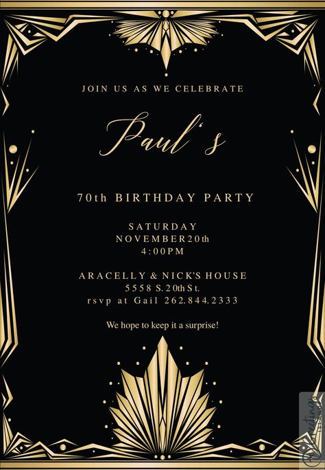 Glitz And Glam Party Invitations, Glitz And Glam Invitations, Prom Invites, Glam Invitation, Classy Prom, 33rd Birthday, Bday Invitations, Adult Birthday Invitations, 70th Birthday Parties