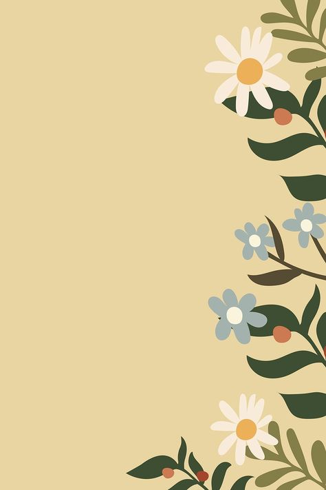 Floral Background Aesthetic, Earth Tones Wallpaper Iphone, Wallpaper Feminine, Aesthetic Mobile, Presentation Pictures, Doodle Borders, Bond Paper Design, Spring Background, Wallpaper Doodle