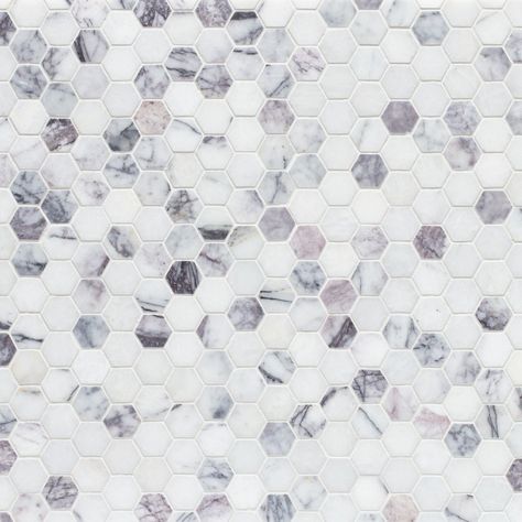 LILAC | Artistic Tile Lavender Tile Bathroom, Lavender Tile, Lilac Bathroom, Lavender Bathroom, Lilac Marble, Lilac Stone, Purple Tile, Small Bathroom With Shower, Purple Bathrooms