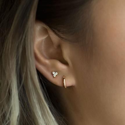 Ear Piercing, Cartilage Earrings, Piercings, Diamond Earrings, Stud Earrings, Rose Gold, Gold