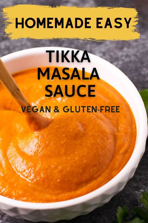 This Indian Tikka Masala Sauce is so easy to make at home in an Instant Pot or on a stove-top. Freezes well, vegan & gluten-free. #Indiancurrysauce #currysauce #Tikkamasala Tika Masala Sauce Recipe, Tika Masala Recipe Easy, Easy Tikka Masala Sauce, Canning Tikka Masala Sauce, Tikka Sauce Recipe, Tiki Masala Sauce, Vegan Masala Curry, Vegan Tikka Masala Recipe, Homemade Tikka Masala Sauce