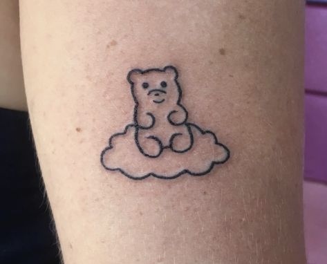 Gummy Bear Tattoo Ideas, Haribo Tattoo, Gummy Bear Tattoo, Haribo Gummy Bears, Tattoo Prints, Stylish Tattoo, Bear Tattoos, Bear Tattoo, Stick And Poke