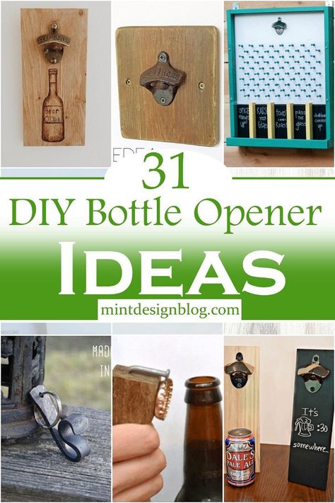 31 DIY Bottle Opener Ideas - Mint Design Blog Beer Opener Diy, Bottle Opener Ideas, Bottle Opener Diy, Diy Bottle Opener, Diy Beer, Mounted Bottle Opener, Wall Mounted Bottle Opener, Beer Opener, Beer Bottle Opener