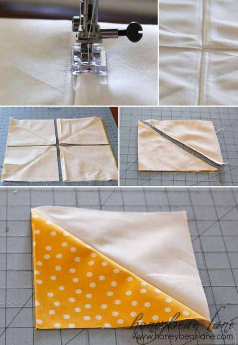 Make half square triangles eight at a time! Quilting Shortcut: the Eight Square Method Sew A Quilt, Half Square Triangle Quilts, Easy Quilt, Pinwheel Quilt, Half Square Triangle, Triangle Quilt, Patchwork Quilting, Quilting Techniques, Quilting Tips