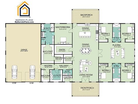 5br Barndominium, 3500 Sq Ft Barndominium Floor Plans, Large One Story Barndominium, 5 Bedroom Barndominium With Shop, 4 Bedroom Double Wide Floor Plans, 5 Bed 3 Bath Barndominium, 2 Story 5 Bedroom Barndominium, 30x70 Barndominium Floor Plans, Barndominium Ideas Floor Plans 5 Bedroom