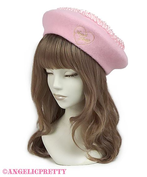 Frill Heart Beret by Angelic Pretty Gyaru Accessories, Egg Shell Art, Larme Kei, Hime Gyaru, Vintage Coquette, Liz Lisa, Soft Grunge, J Fashion, Lolita Fashion