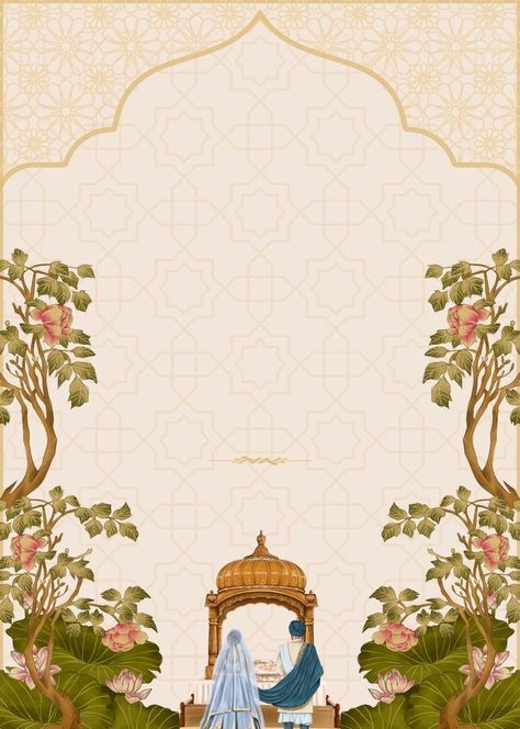 Wedding Card Traditional, Wedding Invites Background, Indian Bride Illustration Art, Wedding Invites Templates, Wedding Invites Traditional, Traditional Wedding Cards Indian, Wedding Pattern Design, Wedding Card Design Indian Background, Indian Wedding Card Background