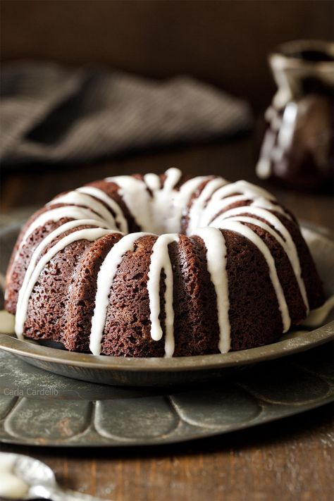 Small Bundt Cake Recipe (6 Inch) - Homemade In The Kitchen Bundt Cake Glaze, Bunt Cake Recipe, Small Chocolate Cake, Bundt Pan Recipes, Bundt Cake Recipes, Bundt Recipes, Glaze For Cake, Chocolate Bundt, Ganache Recipe