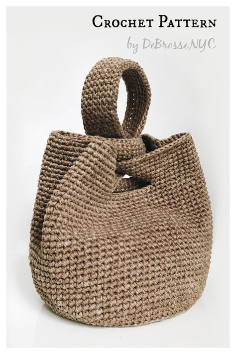 Bucket Bag Pattern, Modern Haken, Tote Crochet, Crochet Unique, Japanese Knot Bag, Shoulder Bags Pattern, Crochet Bag Pattern Free, Bag Pattern Free, Crochet Clutch