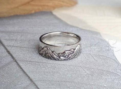 Mm Aesthetic, Silver Mountain Ring, Silver Bird Ring, Wedding Rings Silver, Rock Ring, Mountain Ring, Rock Rings, Ring Minimal, Silver Rings Simple