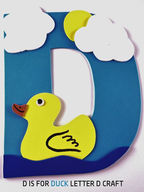 D is for Duck Letter D Craft Toddler Craft School Craft with Free Printables Letter D Craft, D Is For Duck, Craft Toddler, Letter D Crafts, Preschool Letter Crafts, Duck Crafts, Alphabet Crafts Preschool, Abc Crafts, Alphabet Letter Crafts