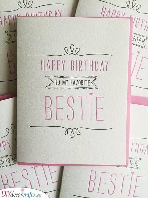 A Heartfelt Message - Birthday Card Ideas Letterpress Birthday Card, Birthday Card For Best Friend, Best Friend Birthday Card, Card For Best Friend, Best Friend Card, Best Friend Birthday Cards, Best Friend Cards, Friend Birthday Card, Anniversaire Diy