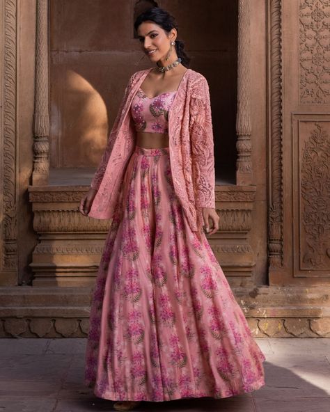 Label Anushree, Net Jacket, Statement Jacket, Coord Set, Indian Clothing, Custom Bridal, Pink Jacket, Embroidered Jacket, Co Ord Set