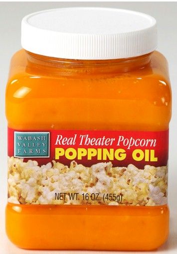 Real Theater Popcorn Popping Oil 16 oz. Popcorn Popping, Popcorn Oil, Popcorn Toppings, Popcorn Salt, Theater Popcorn, Popcorn Cart, Stovetop Popcorn, Vinegar Salad Dressing, Movie Theater Popcorn