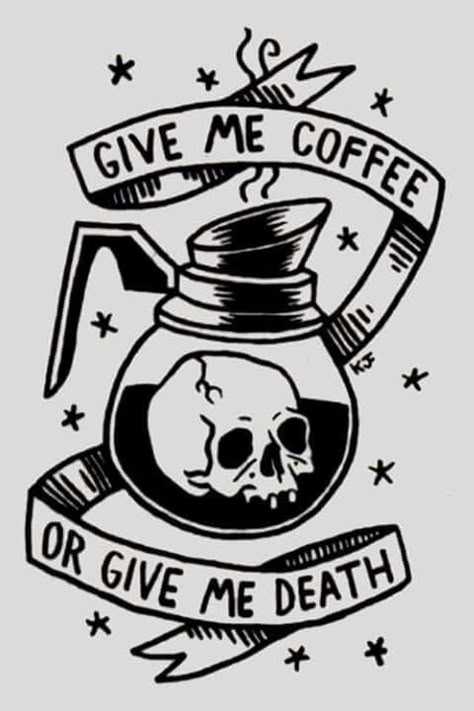 Coffee Coffee Tattoo, Coffee Tattoos, White Patches, Friend Tattoos, Flash Art, Old School Tattoo, Coven, Skull Art, Paper Doll