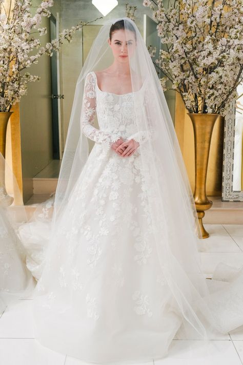 Reem Acra Bridal Spring 2024 [PHOTOS] – WWD Hanbok Wedding Dress, Reem Acra Wedding Dress, Reem Acra Bridal, Hanbok Wedding, Bridal Theme, Elegant Bridal Gown, Classy Wedding Dress, Stylish Wedding Dresses, Reem Acra