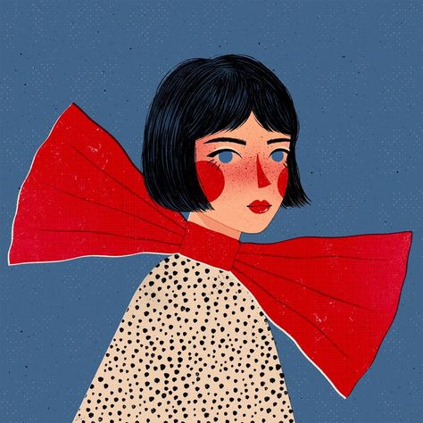 Julia Leister (@junoregen) • Instagram-foto's en -video's Women Illustration Art, Woman Portrait Illustration, Bow Illustration, Lady Illustration, Illustration Journal, Illustration Woman, Fairy Wallpaper, Blue Illustration, Modern Art Paintings Abstract