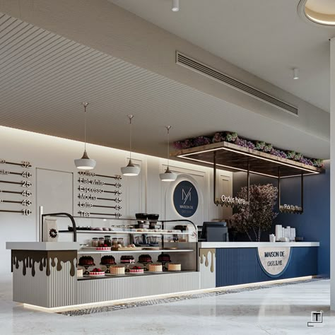 Chocolate shop Design :: Behance Hyper Market Design, Bakery And Coffee Shop Design, Chocolate Shop Design, Airport Waiting Area, Healthy Restaurant Design, Cafe Interior Design Concept, Food Display Counter, Victorian Cafe, Cafe Indian