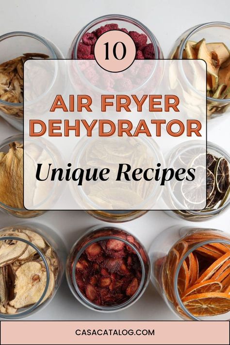 Explore 10 unique Air Fryer Dehydrator recipes that'll tantalize your taste buds. From savory to sweet, discover a world of culinary delights! #UniqueRecipes #AirFryerAdventure Dehydrating In Air Fryer, Air Fryer Dehydrator Recipes, Dehydrator Recipes Fruit, Air Fryer Recipes Low Carb, Convection Oven Recipes, Food Dehydration, Healthy Air Fryer, Dehydrated Fruit, Recipes Air Fryer