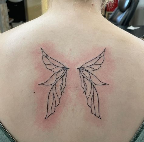 Delicate lines in this pair of wings done by @kaur_daljeett! Such a beautiful linework piece!! 😊⁠ ⁠ "Until you spread your wings, you'll have no idea how far you can fly." 🦋 ⁠ -Napoleon Bonaparte⁠ Moth Wings Tattoo, Dobson Fly, Illustrative Tattoos, Minimalistic Tattoos, Small Wing, Mama Tried, Moth Wings, Wing Tattoo, Napoleon Bonaparte