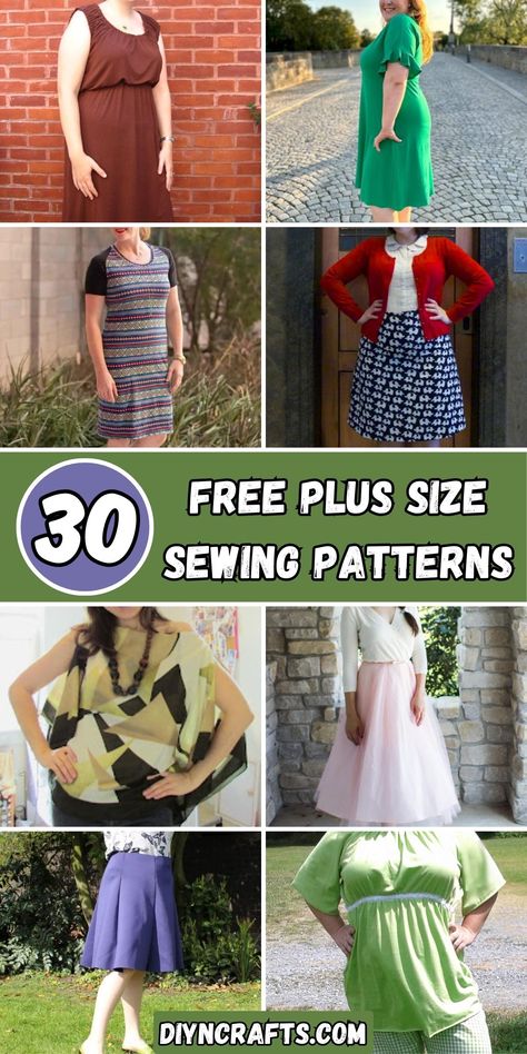 30 Free Plus Size Sewing Patterns Sewing For Plus Size Women, Plus Size Sewing Patterns For Women, Easy Clothing Patterns Free, Free Pdf Sewing Patterns For Women Dresses, Plus Size Patterns For Women Free, Plus Size Sewing Patterns Free, Peasant Dress Tutorial, Free Plus Size Sewing Patterns, Clothing Construction